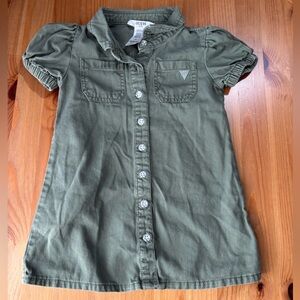 GUESS Kids Toddler Rhinestone Button Up Dress Size 2T